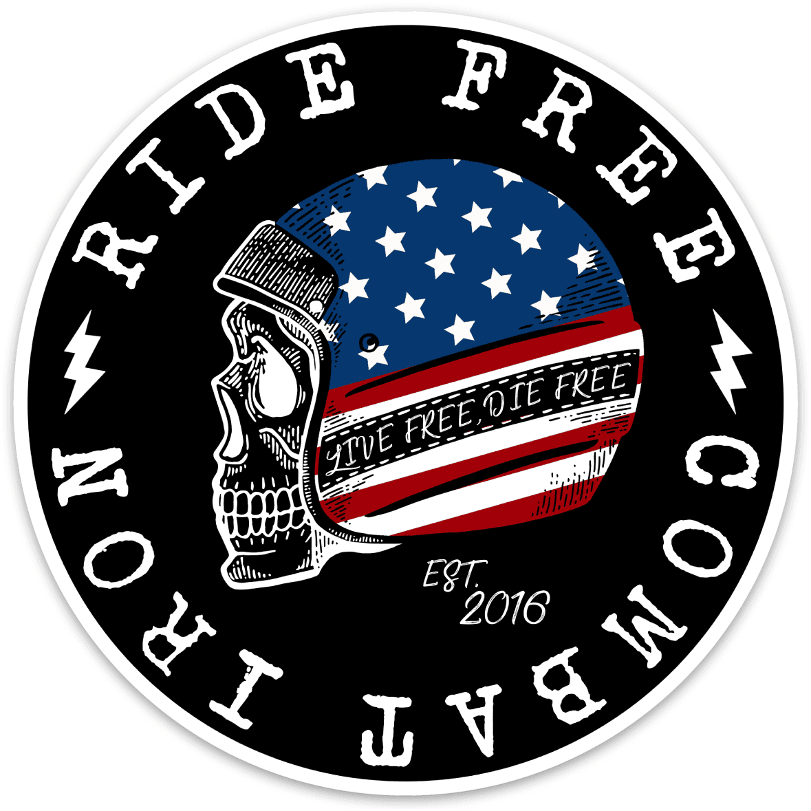 RIDE FREE MOTORCYCLE EDITION ALL WEATHER DECAL - One Revolver Surfboards