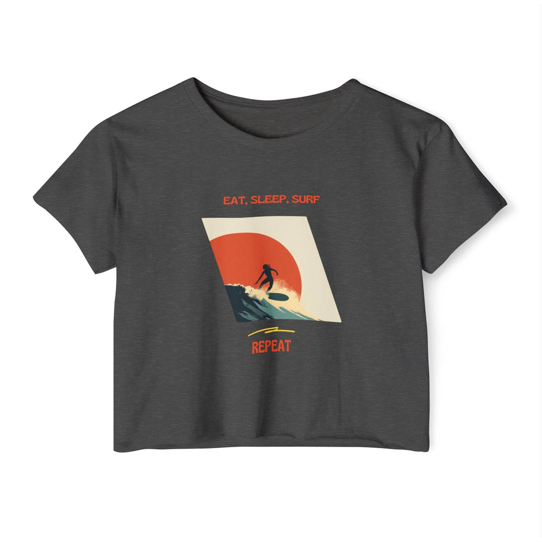 Surfer Girl Sunset Crop Top – Boho Beach Style - One Revolver Surfboards