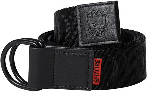 SPITFIRE Premium D-Ring Black Belt - Belts - One Revolver Surfboards