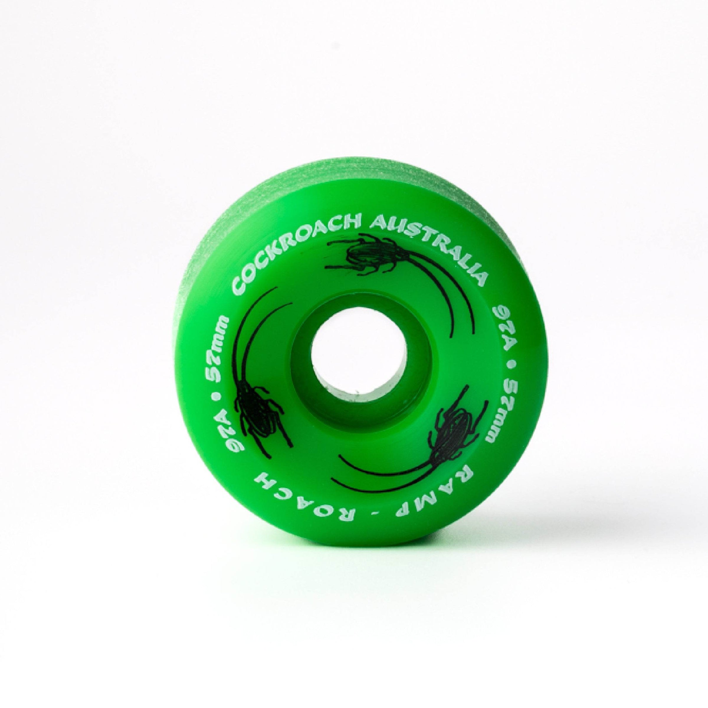 COCKROACH RAMP ROACH GREEN 57mm 97A SKATEBOARD WHEELS - One Revolver Surfboards