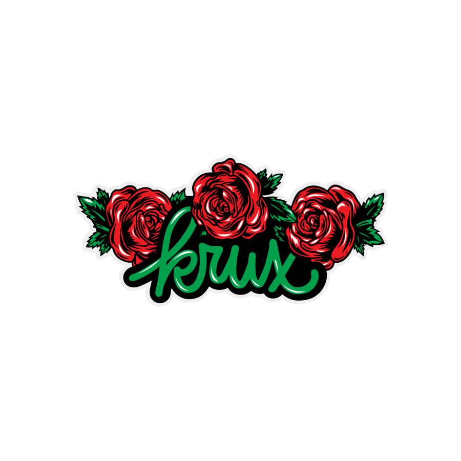 Krux Trucks Roses 4 in x 1.8 in Sticker - One Revolver Surfboards