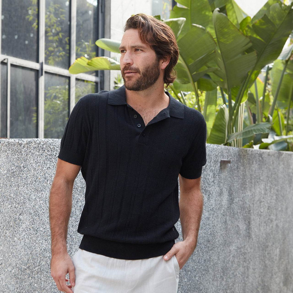Edison Sweater Knit Polo - One Revolver Surfboards