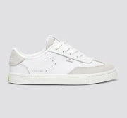 TOCA Pebbled Leather White Suede Smoke White