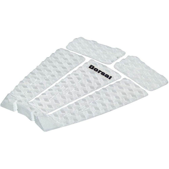 DORSAL Five 5 Piece EVA Surfboard Deck Traction Pads with Kicker Tail for Stomp Skimboards, Surf Boards, Fish Board, Funboard Black/White - One Revolver Surfboards