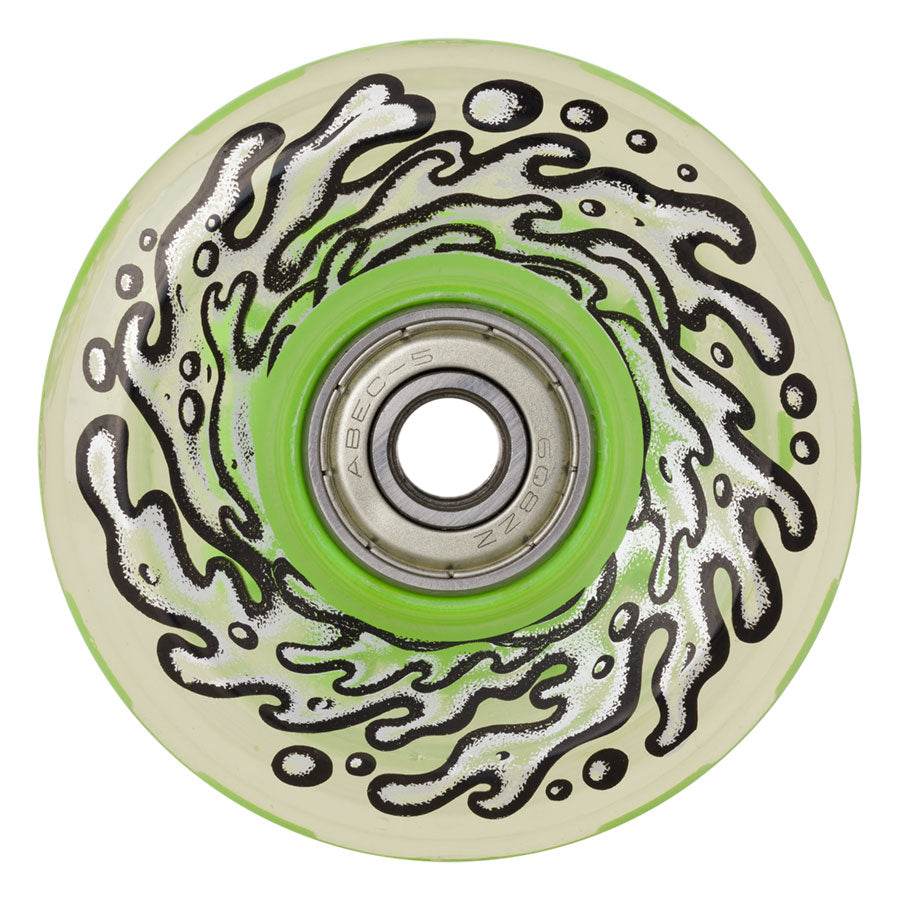 Slime Balls OG Slime Light Ups GREEN LED and bearings 60mm 78a Skateboard Wheels - One Revolver Surfboards