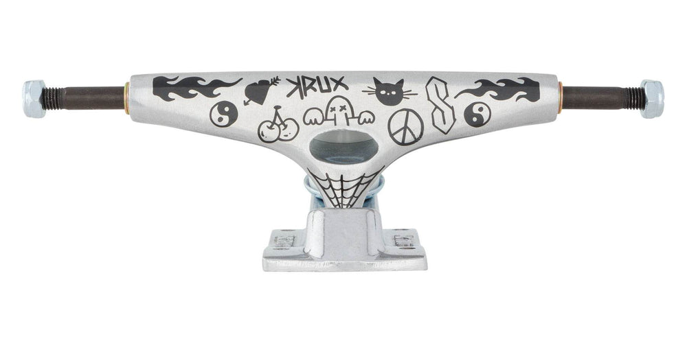 Krux K5 Doodle Silver Standard Skateboard Trucks - One Revolver Surfboards