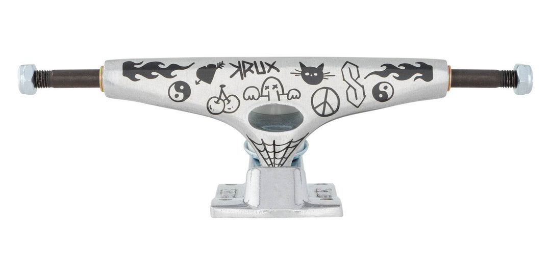 Krux K5 Doodle Silver Standard Skateboard Trucks - One Revolver Surfboards
