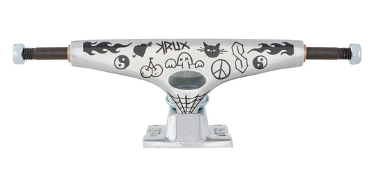 Krux K5 Doodle Silver Standard Skateboard Trucks - One Revolver Surfboards