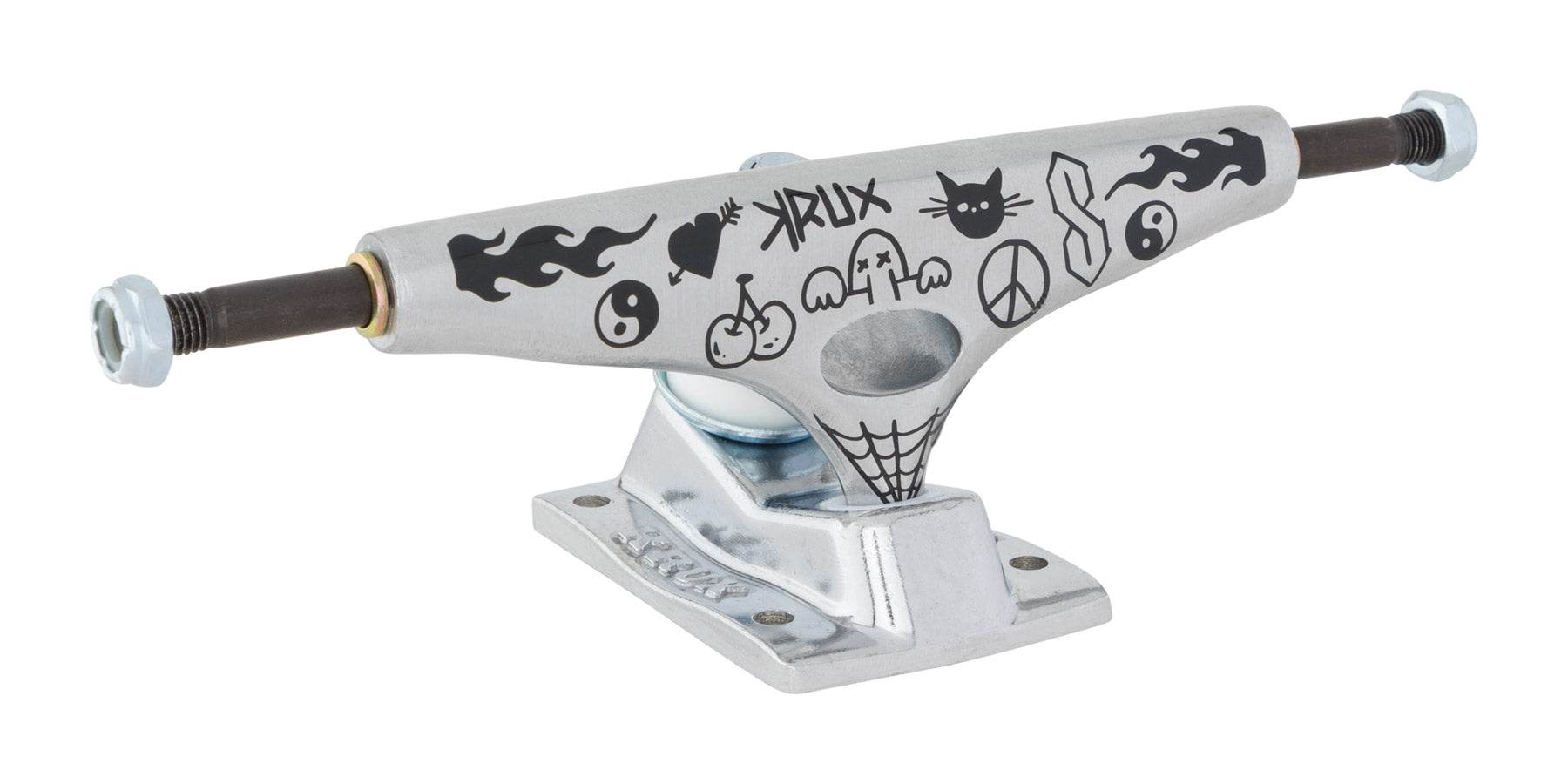 Krux K5 Doodle Silver Standard Skateboard Trucks - One Revolver Surfboards