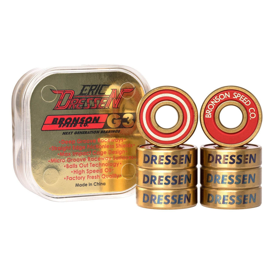 Bronson Speed Co. Eric Dressen Pro G3 Skateboard Bearings (set of 8) - One Revolver Surfboards