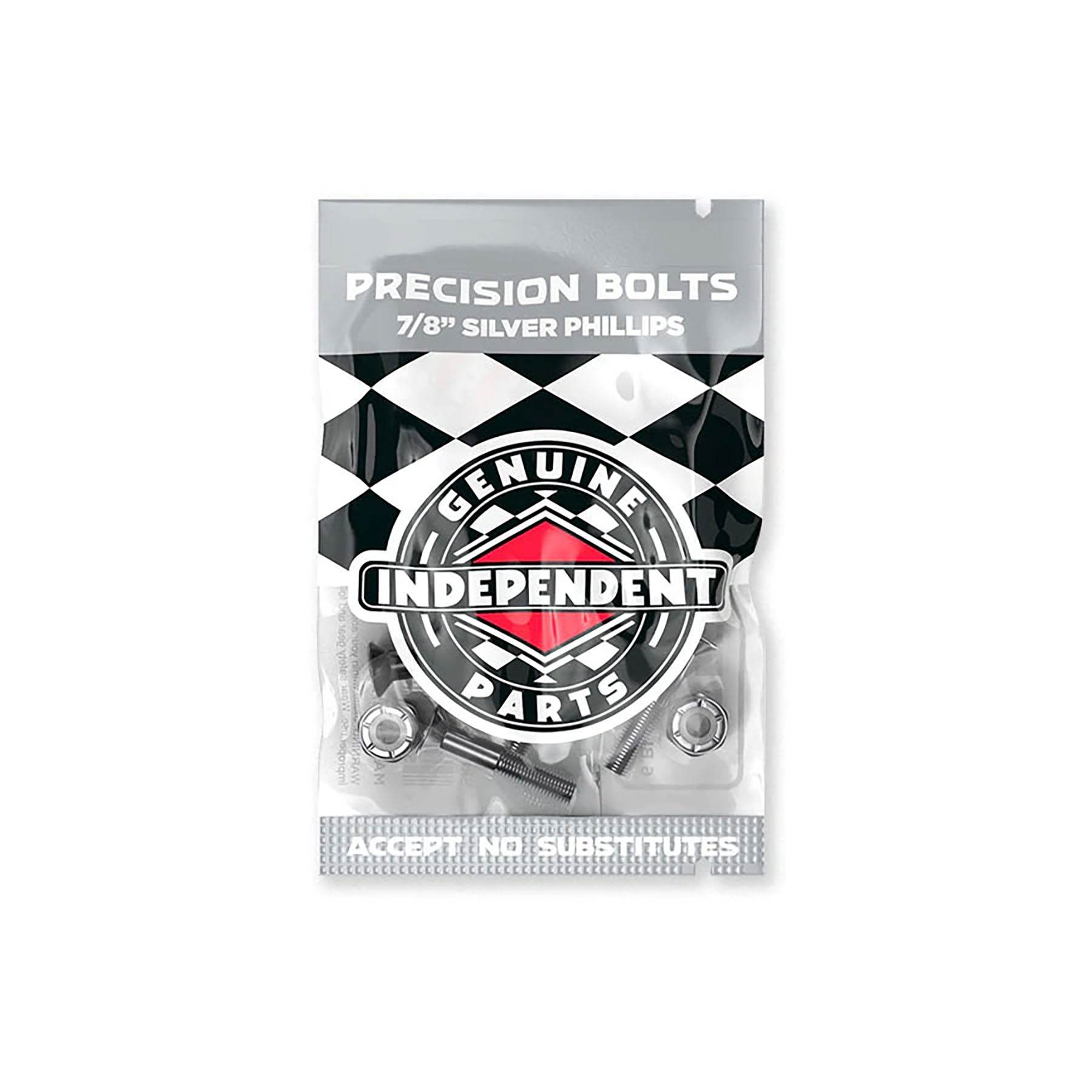 Independent Truck Co. Genuine Parts 7/8 Black/Silver Phillips Skateboard Mounting Hardware - One Revolver Surfboards