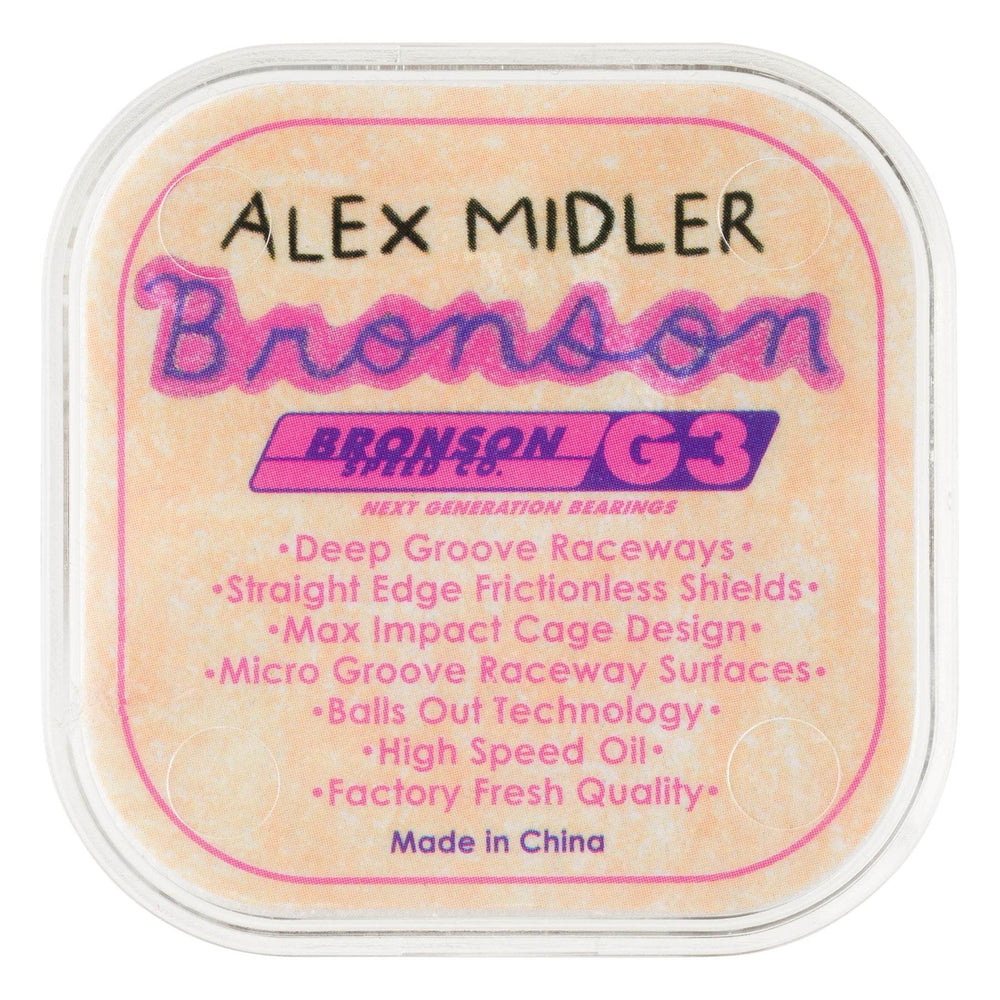 Bronson Speed Co. Alex Midler Pro G3 Skateboard Bearings (set of 8) - One Revolver Surfboards