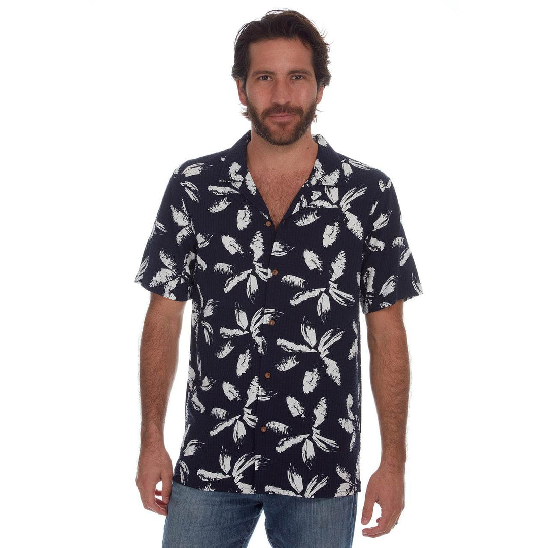 Dorian Printed Seer Sucker Shirt - One Revolver Surfboards