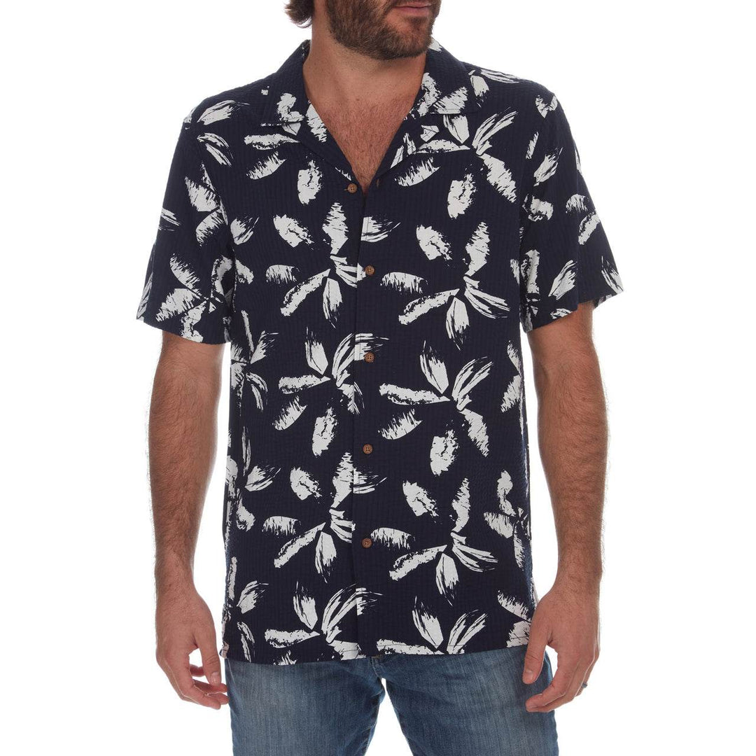 Dorian Printed Seer Sucker Shirt - One Revolver Surfboards