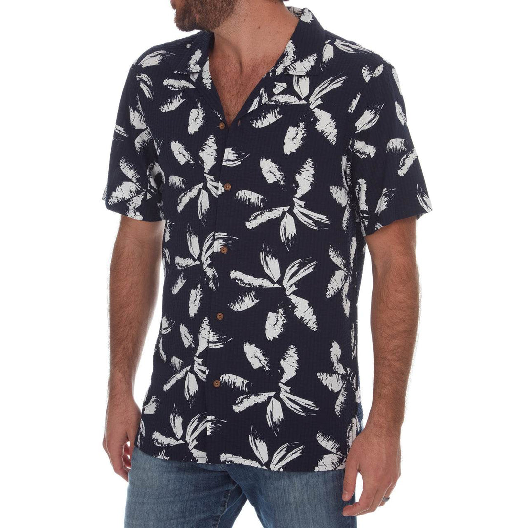 Dorian Printed Seer Sucker Shirt - One Revolver Surfboards
