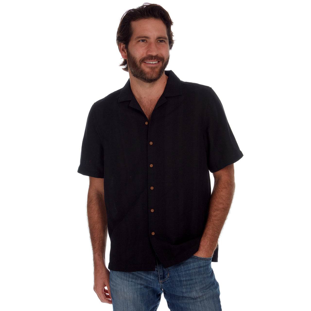 Luis Vertical Stripe Jacquard Shirt - One Revolver Surfboards