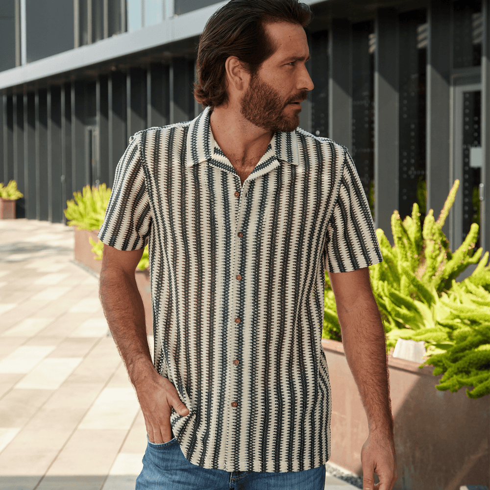 Rodney Textured Resort Knit Shirt - One Revolver Surfboards