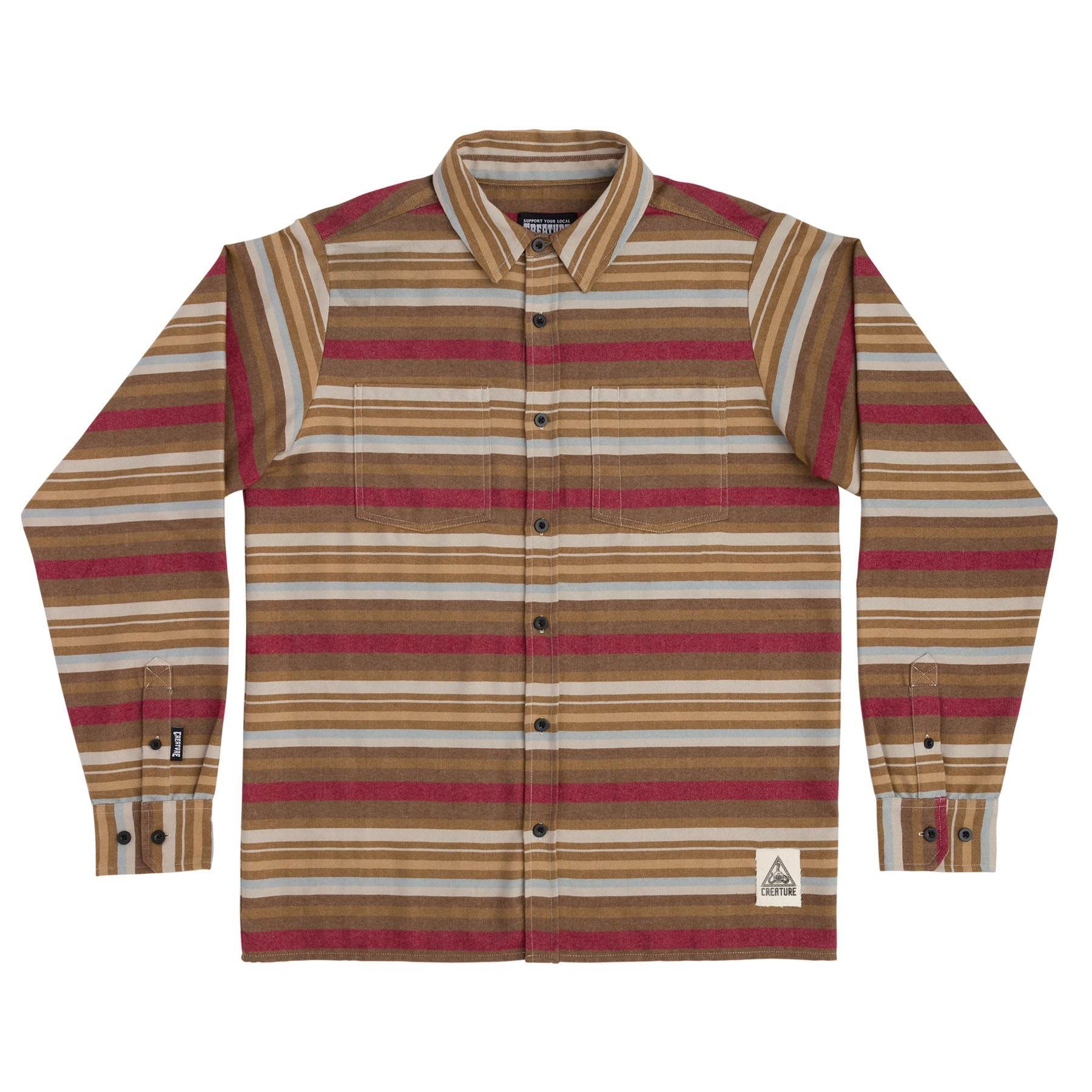 Creature Take Warning L/S Flannel - One Revolver Surfboards