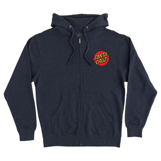 Santa Cruz Classic Dot Zip Up Heavyweight Hooded Sweatshirt - One Revolver Surfboards
