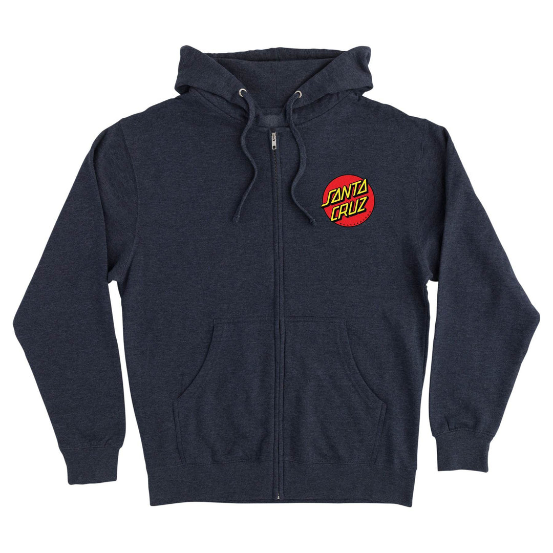 Santa Cruz Classic Dot Zip Up Heavyweight Hooded Sweatshirt - One Revolver Surfboards