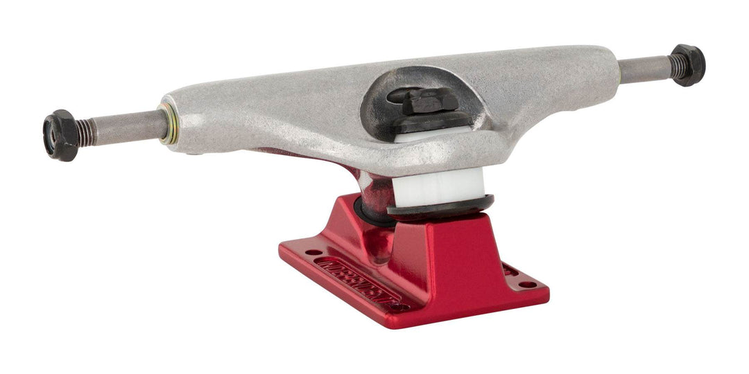 Independent Forged Hollow BTG Summit Silver Ano Red Skateboard Trucks - One Revolver Surfboards