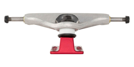 Independent Forged Hollow BTG Summit Silver Ano Red Skateboard Trucks - One Revolver Surfboards