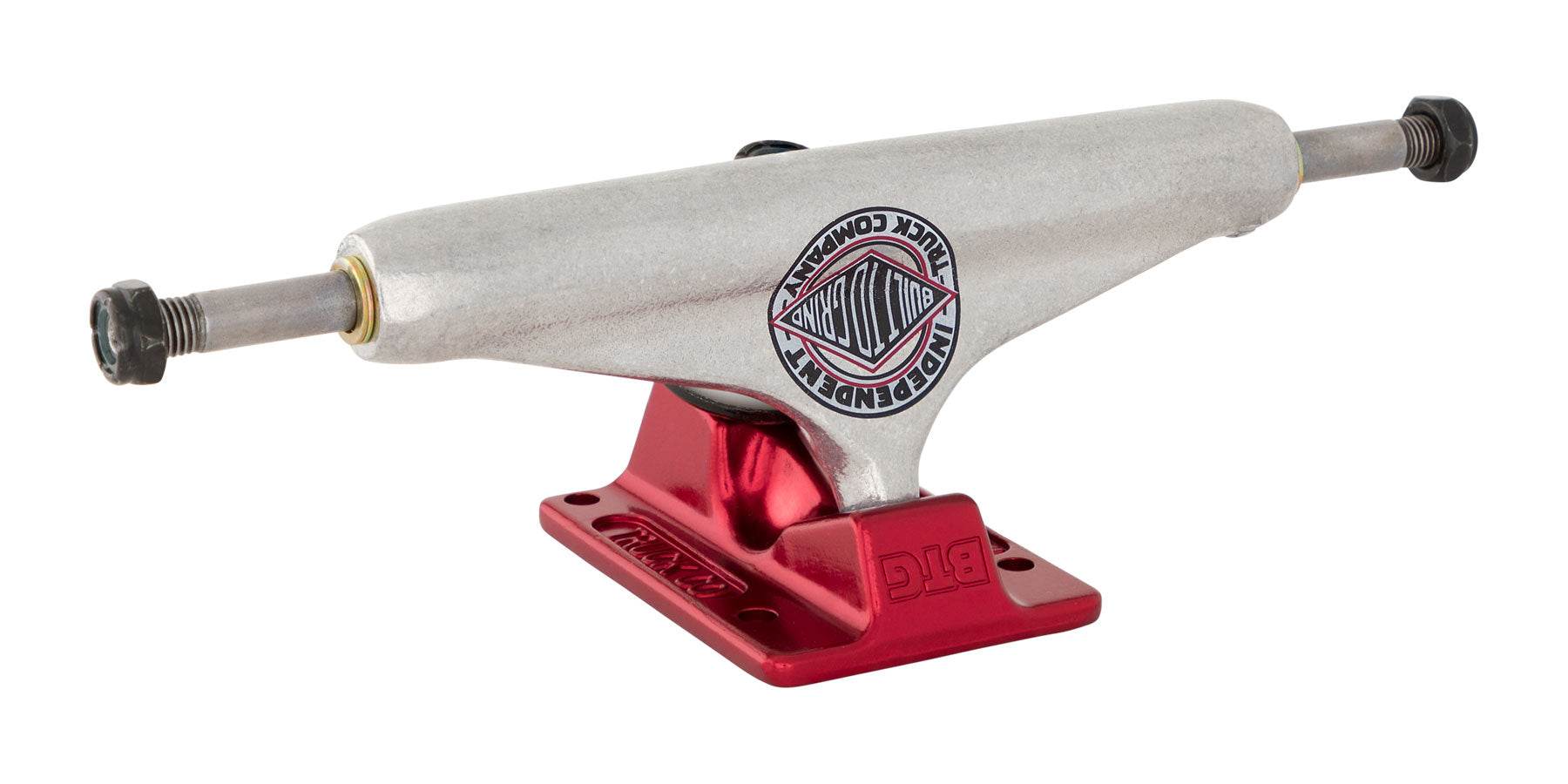Independent Forged Hollow BTG Summit Silver Ano Red Skateboard Trucks - One Revolver Surfboards