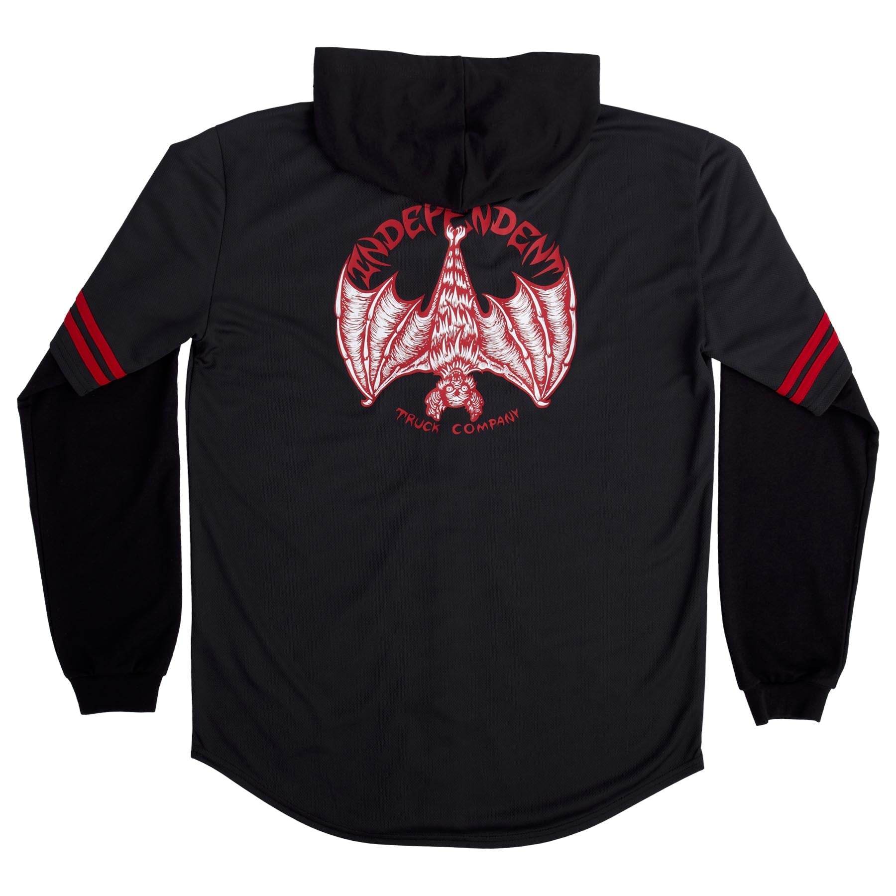 Independent Night Prowlers L/S Hooded Baseball Jersey Top Jacket - One Revolver Surfboards