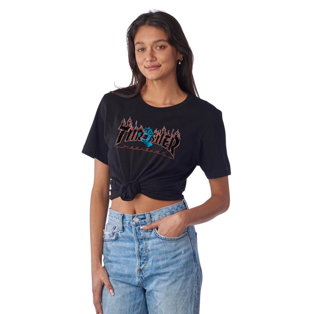 Santa Cruz x Thrasher Screaming Flame Logo S/S Boyfriend T-Shirt - One Revolver Surfboards