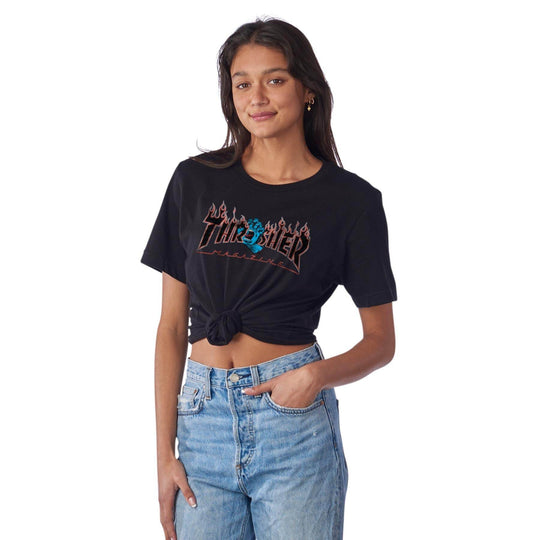 Santa Cruz x Thrasher Screaming Flame Logo S/S Boyfriend T-Shirt - One Revolver Surfboards