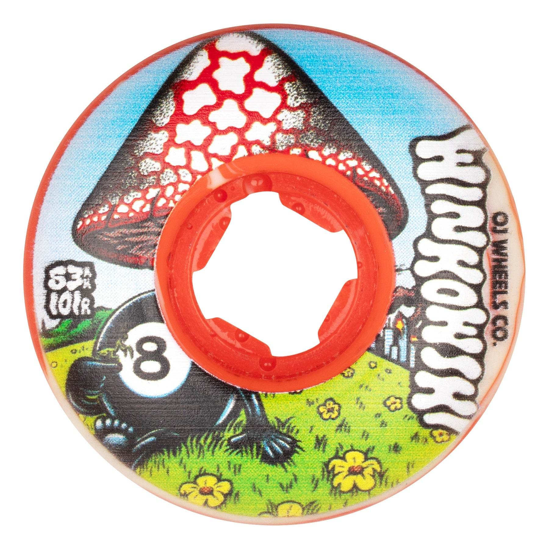 OJ WINKOWSKI MUSHROOM ELITE EZ EDGE RED / WHITE SWIRL 53mm 101a SKATEBOARD WHEELS - One Revolver Surfboards
