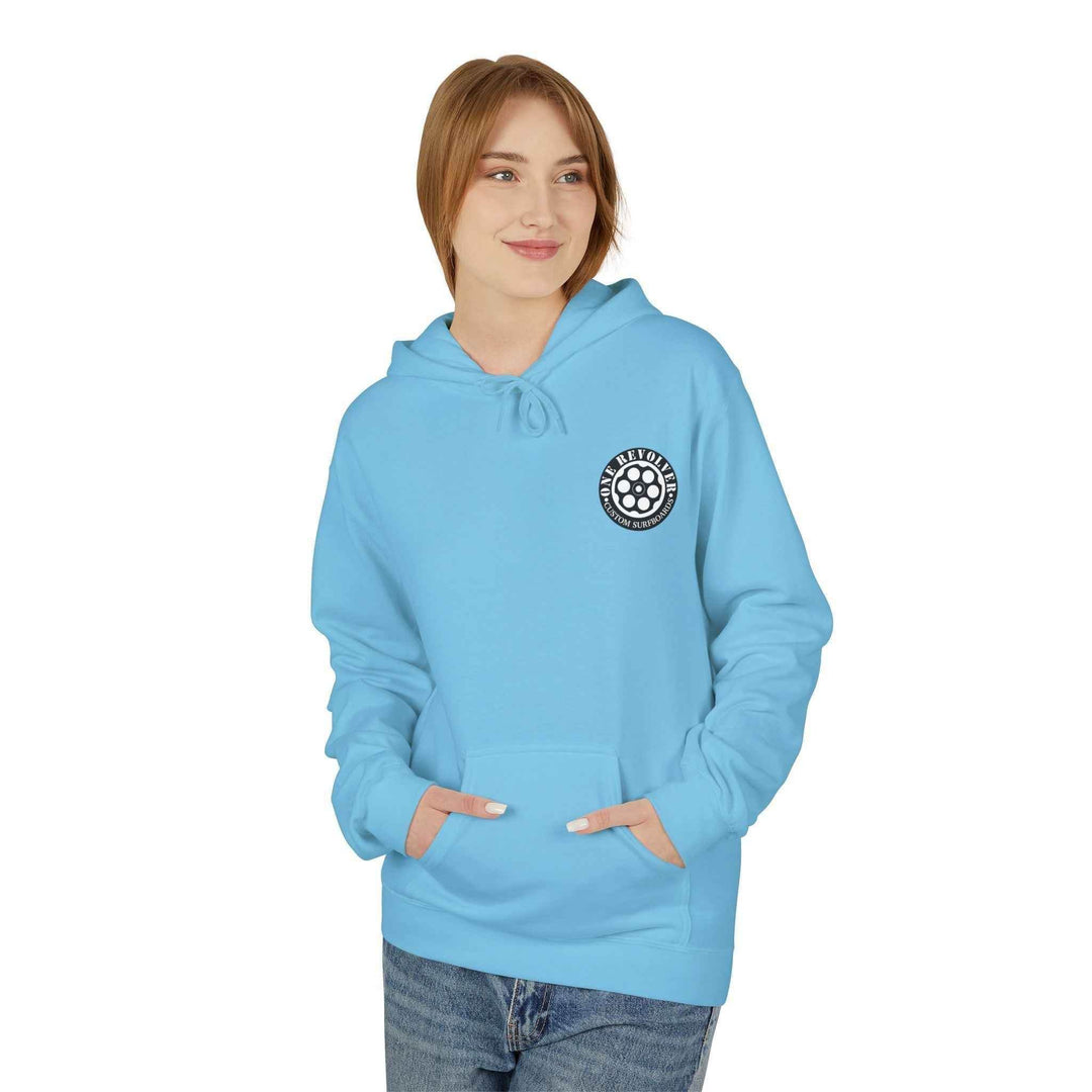 Smile Hoodie by One Revolver Surfboards – Unisex Midweight Fleece for Surf & Street - One Revolver Surfboards