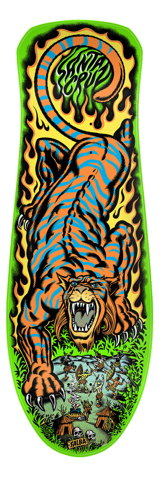 Santa Cruz Salba Tiger Lime Dip 10.3" Skateboard Deck - One Revolver Surfboards