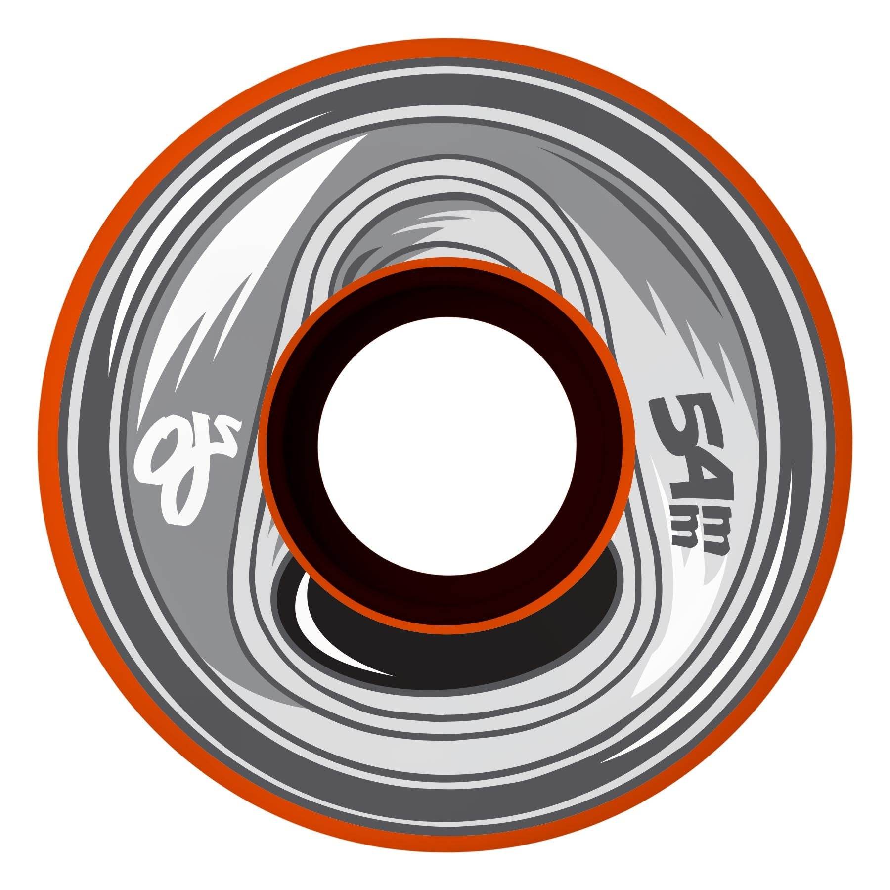 Oj Frozen Energy Keyframe Orange 54mm 92a Skateboard Wheels - One Revolver Surfboards