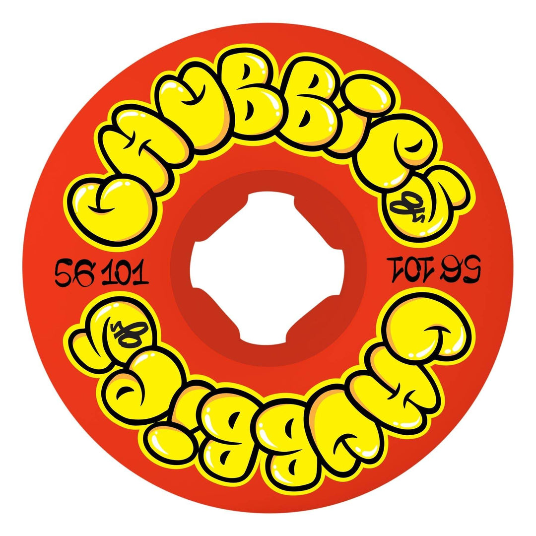 Oj Throw Ups Chubbies Red 56mm 101a Skateboard Wheels - One Revolver Surfboards