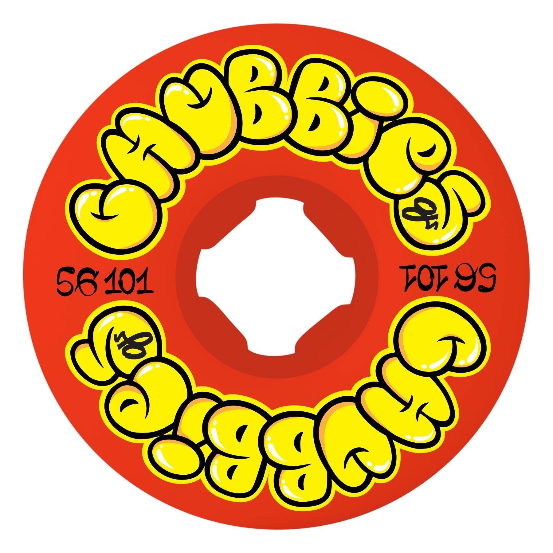 Oj Throw Ups Chubbies Red 56mm 101a Skateboard Wheels - One Revolver Surfboards