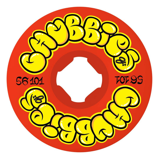 Oj Throw Ups Chubbies Red 56mm 101a Skateboard Wheels - One Revolver Surfboards