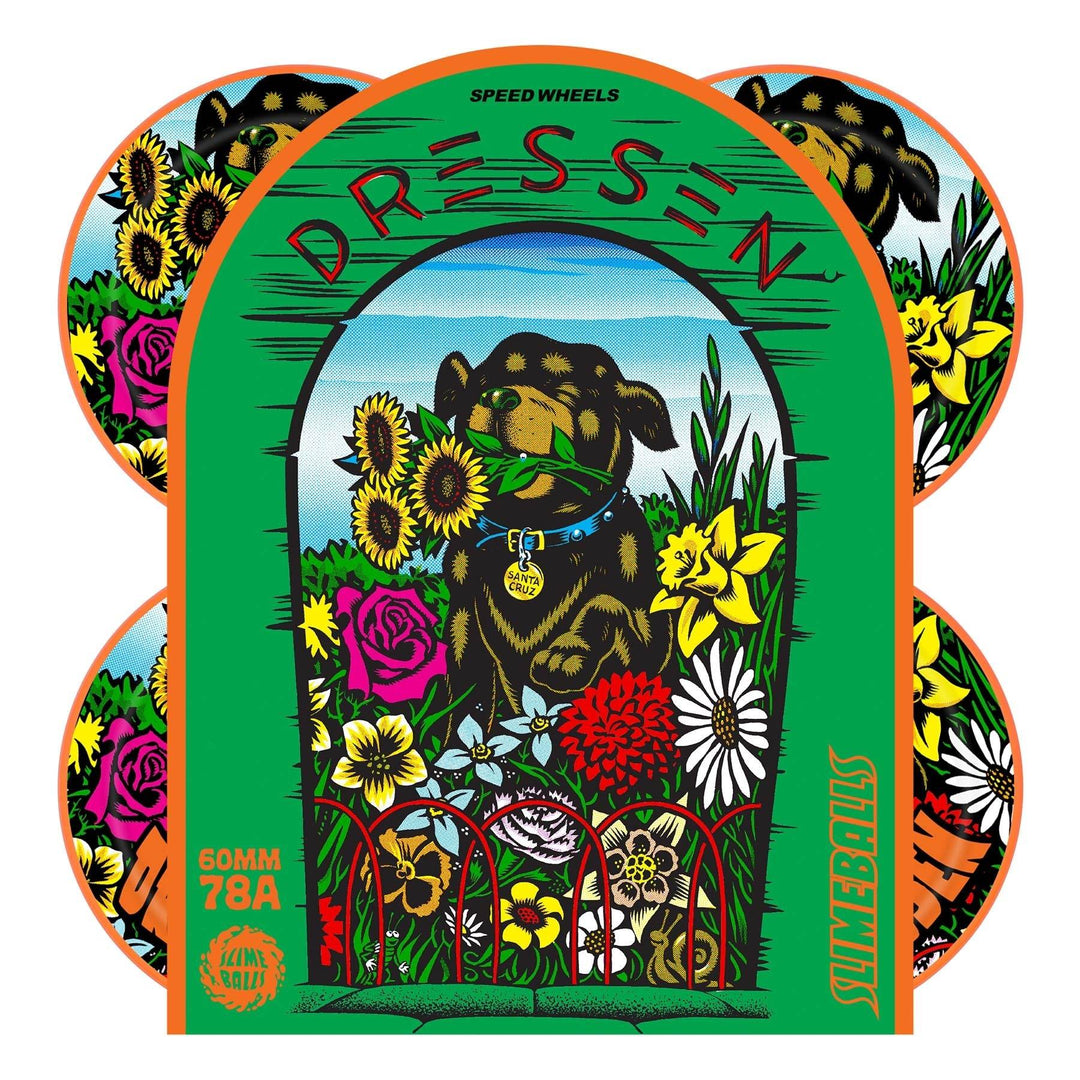 Slime Balls Eric Dressen Pup Reissue OG Slime Orange 60mm 78a Skateboard Wheels - One Revolver Surfboards