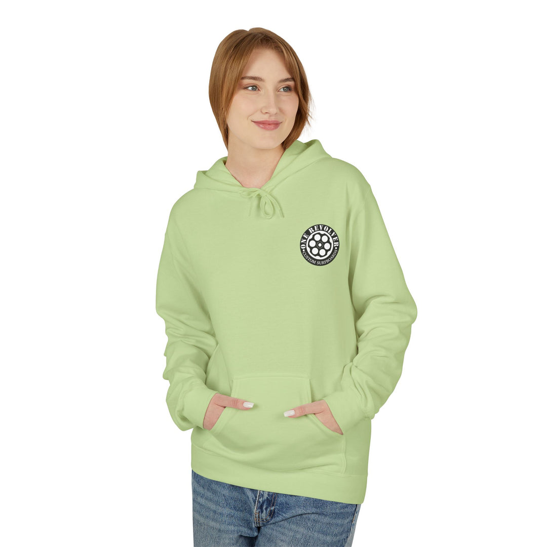 Smile Hoodie by One Revolver Surfboards – Unisex Midweight Softstyle Fleece