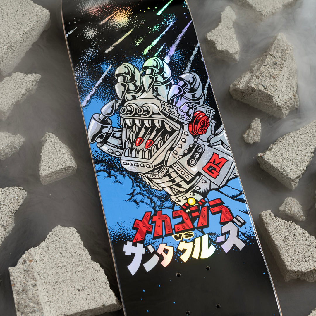 Santa Cruz x Godzilla Mecha Hand 8" Skateboard Deck