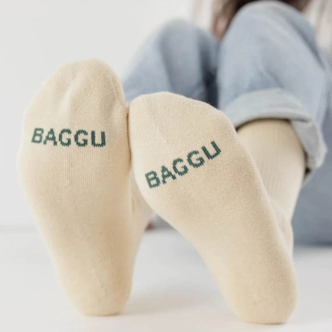 Baggu Ribbed Sock - Ecru Small - One Revolver Surfboards