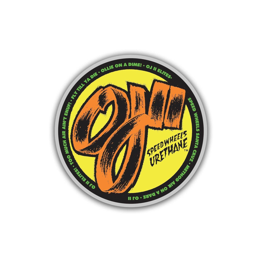 OJ 2 Speed Wheels Mini Sticker - One Revolver Surfboards
