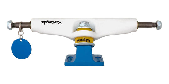 Independent Stage 4 Pro Gonzales Flat White Blue Standard Skateboard Trucks - One Revolver Surfboards