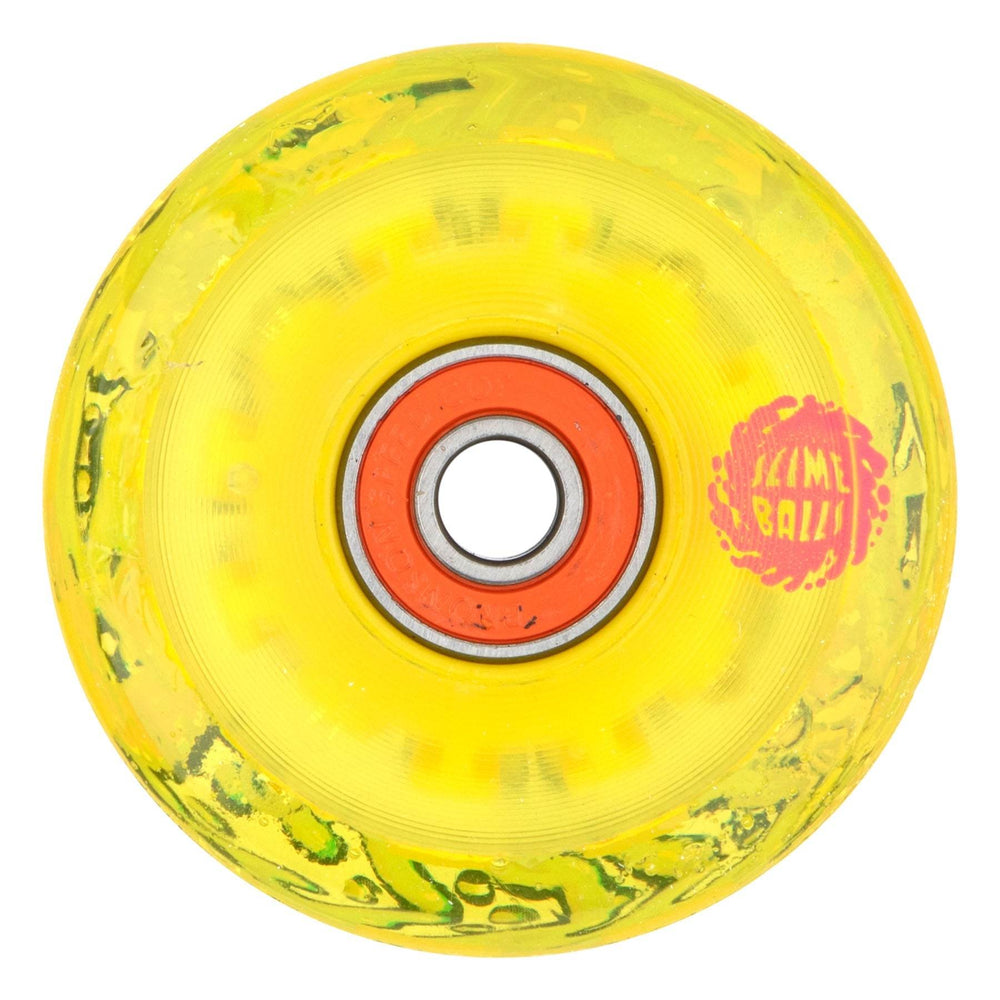 Slime Balls Gator Swamp Spew Light Ups OG Slime Yellow 60mm 78a Skateboard Wheels - One Revolver Surfboards