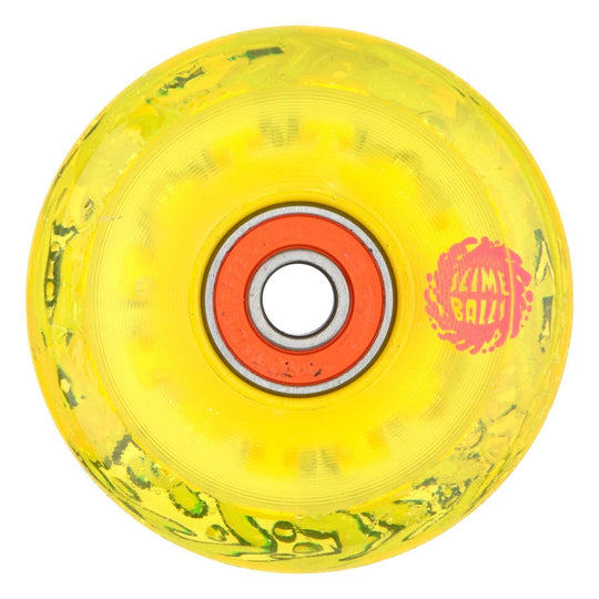 Slime Balls Gator Swamp Spew Light Ups OG Slime Yellow 60mm 78a Skateboard Wheels - One Revolver Surfboards