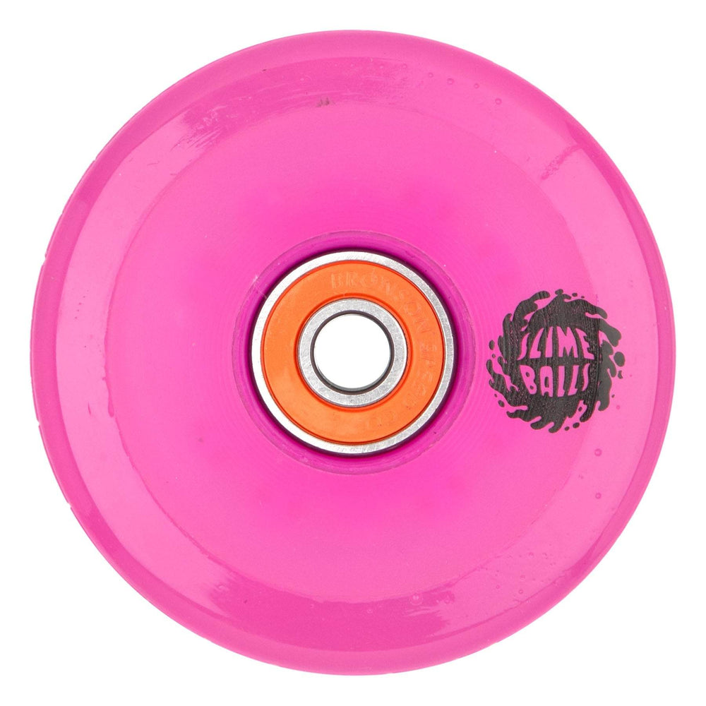 Slime Balls Gator Swamp Spew Light Ups OG Slime Pink 66mm 78a Skateboard Wheels - One Revolver Surfboards