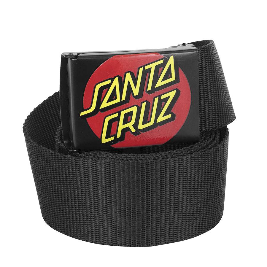 Santa Cruz Classic Dot One Size Fits All Black Web Belt - One Revolver Surfboards