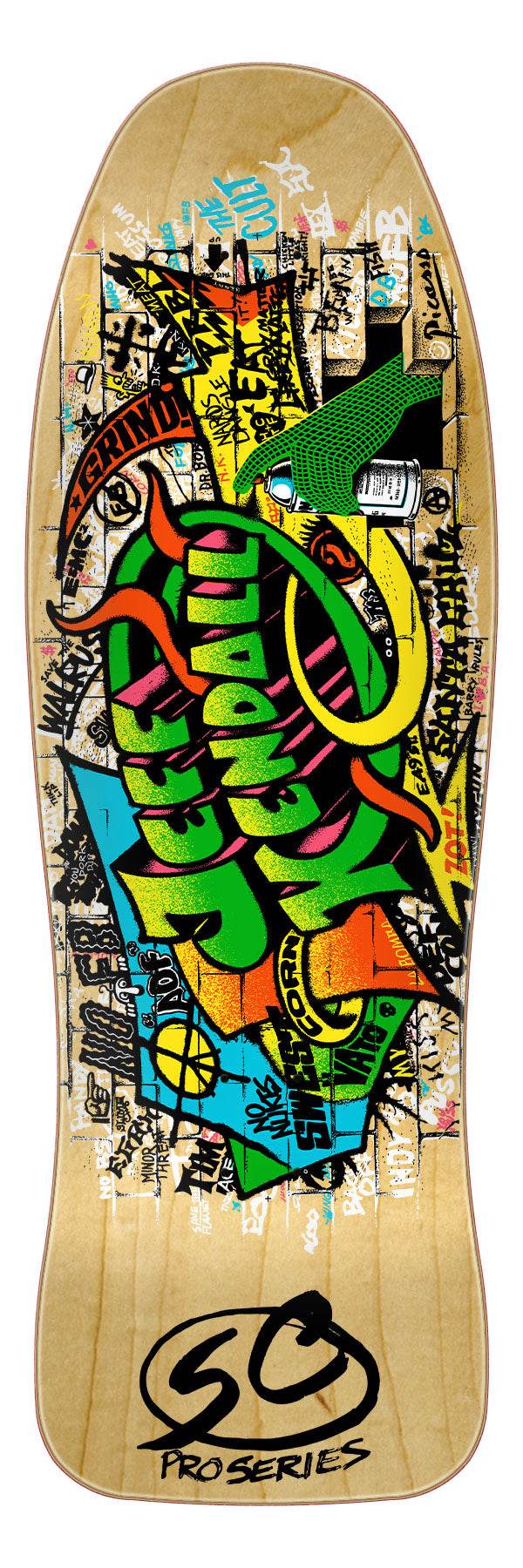 **Pre Order** Santa Cruz Jeff Kendall Graffiti Natural Skateboard Deck - One Revolver Surfboards