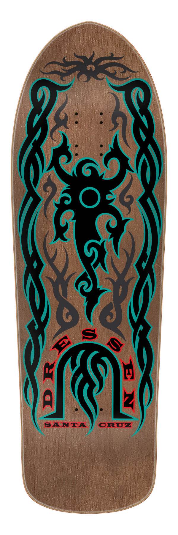 **Pre Order** Santa Cruz Eric Dressen Tribal Brown Stain Skateboard Deck - One Revolver Surfboards