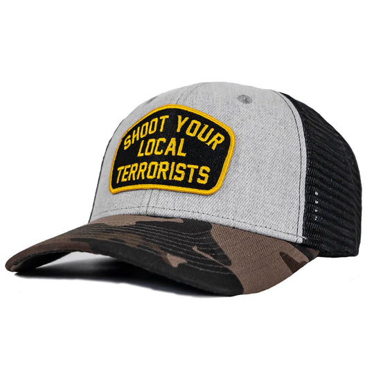 Shoot Your Local Terrorists Patch Snapback Hat - HEADWEAR - One Revolver Surfboards